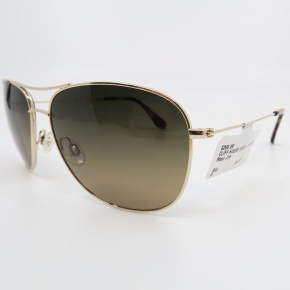 Maui Jim CLIFF HOUSE MJ 247-16 59 Gold/Bronze Polarized New Aviator Sunglasses - Picture 4 of 7